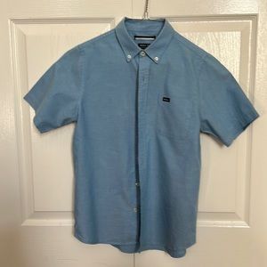 Boys RVCA Short Sleeve Button Down Shirt. Size L.